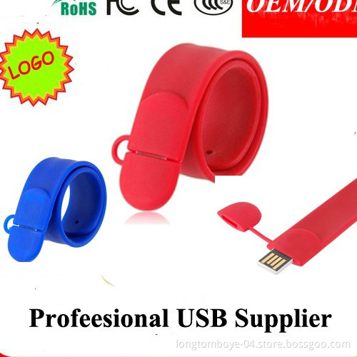 Clap Silicone Wristband USB Flash Drive